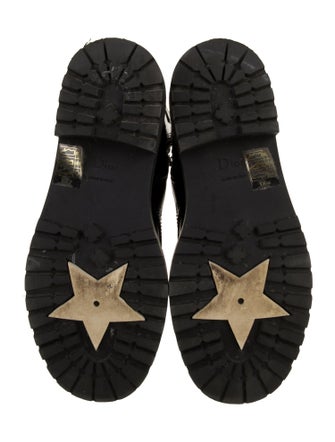 Christian Dior D-Strike Faux Pearl Accents Combat Boots