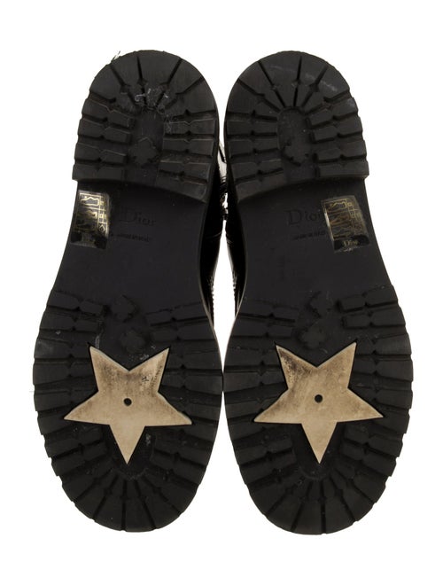 Christian Dior D-Strike Faux Pearl Accents Combat Boots