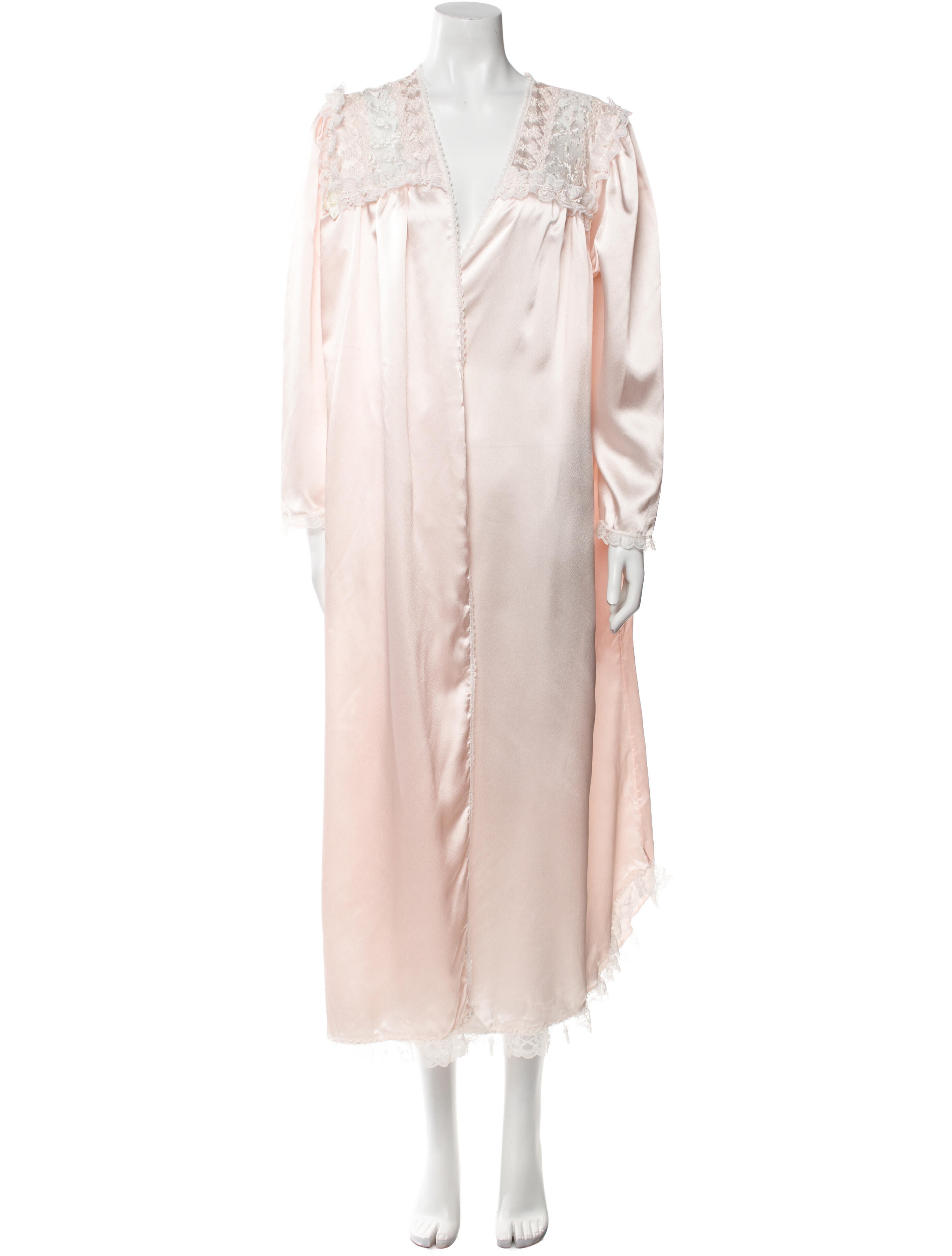 Christian Dior Vintage Embroidered Accent Robe