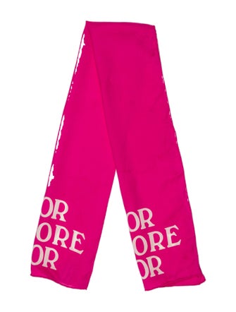 Christian Dior Silk Graphic Print Scarf
