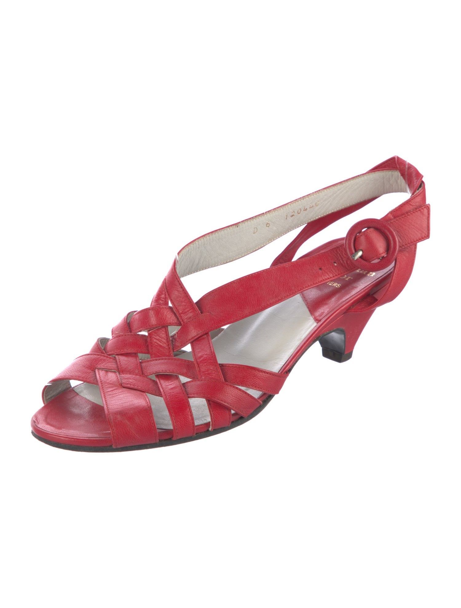 Christian Dior Vintage Leather Slingback Sandals