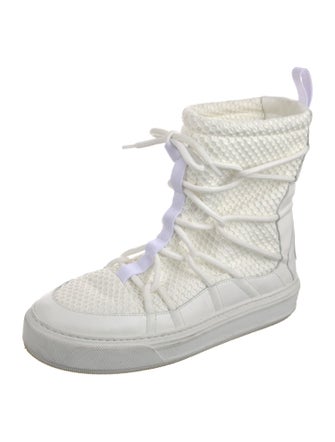 Christian Dior Nylon Lace-Up Boots