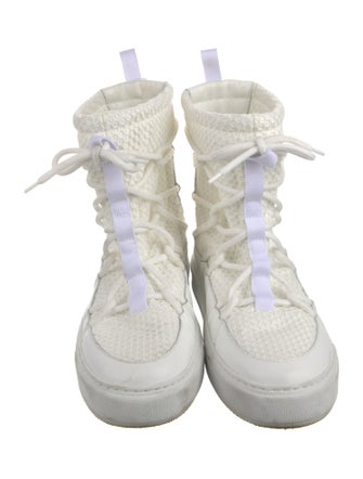 Christian Dior Nylon Lace-Up Boots