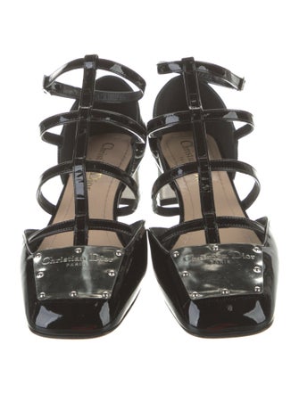 Christian Dior Patent Leather T-Strap Pumps