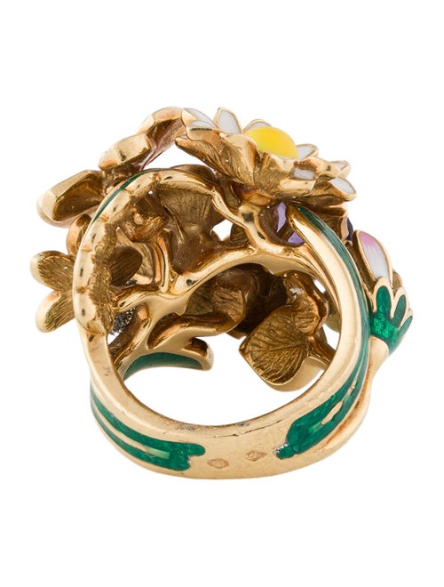 Christian Dior 18K Amethyst & Diamond Diorette Cocktail Ring