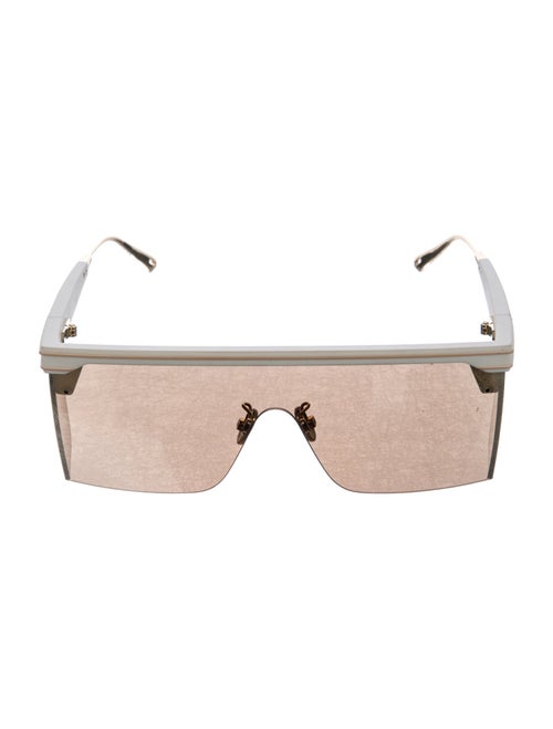 Christian Dior Diorissimo Pattern Shield Sunglasses