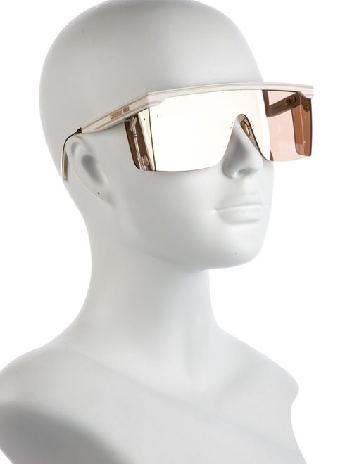 Christian Dior Diorissimo Pattern Shield Sunglasses