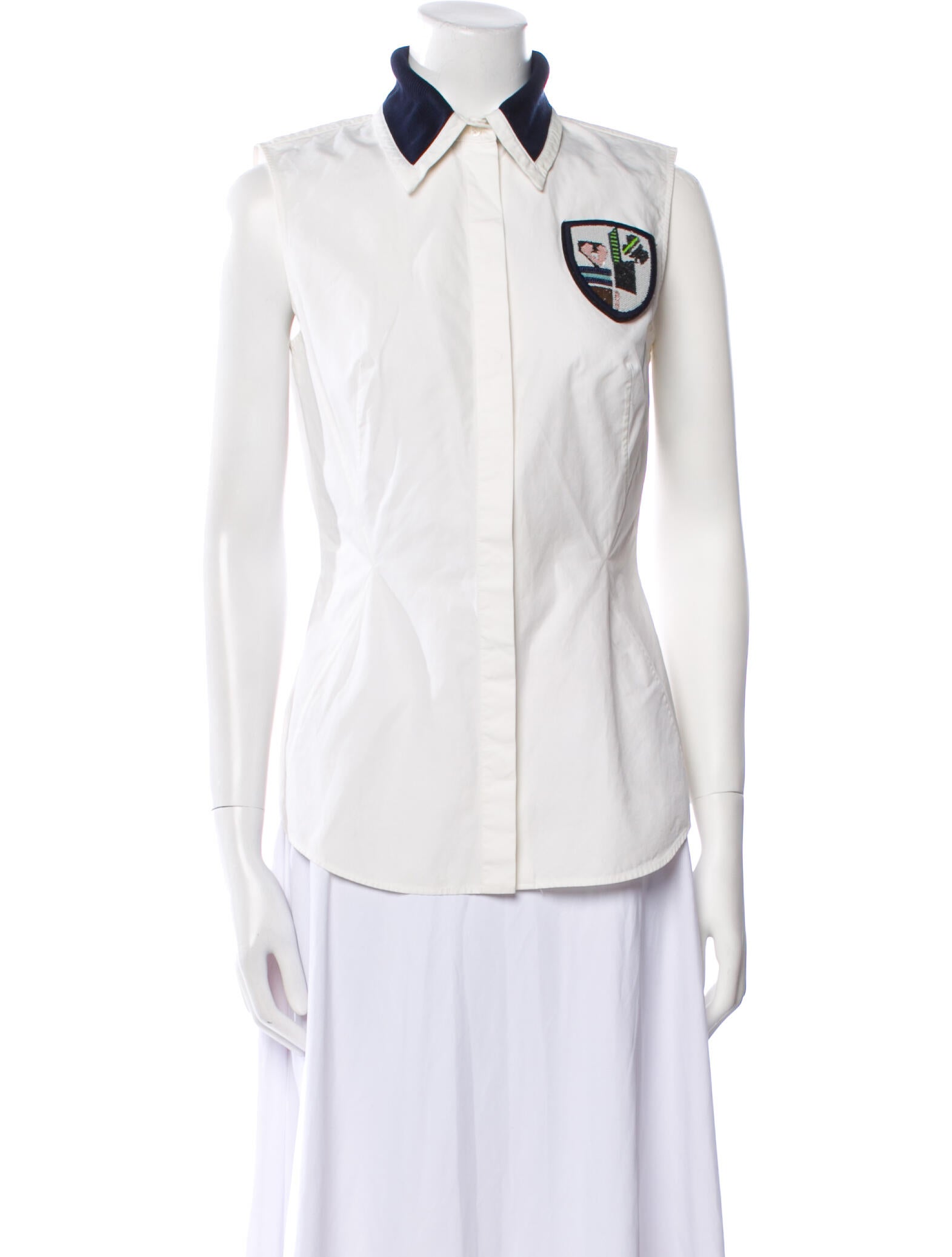 Christian Dior Sleeveless Button-Up Top