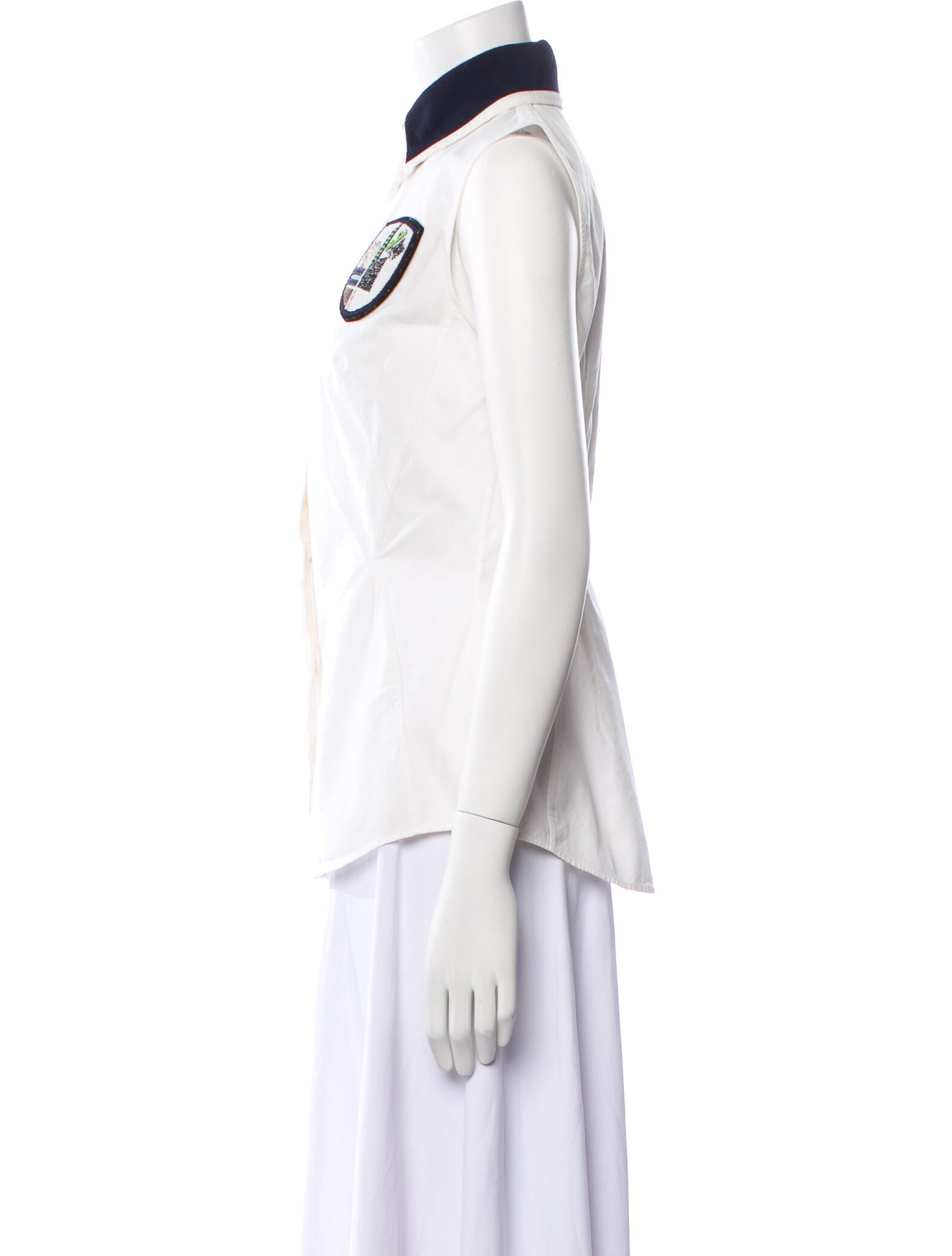 Christian Dior Sleeveless Button-Up Top