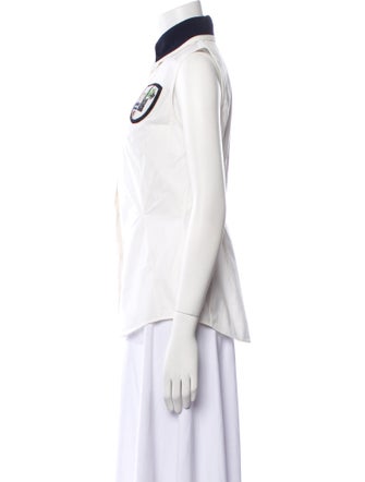 Christian Dior Sleeveless Button-Up Top