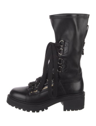 Christian Dior Leather Combat Boots