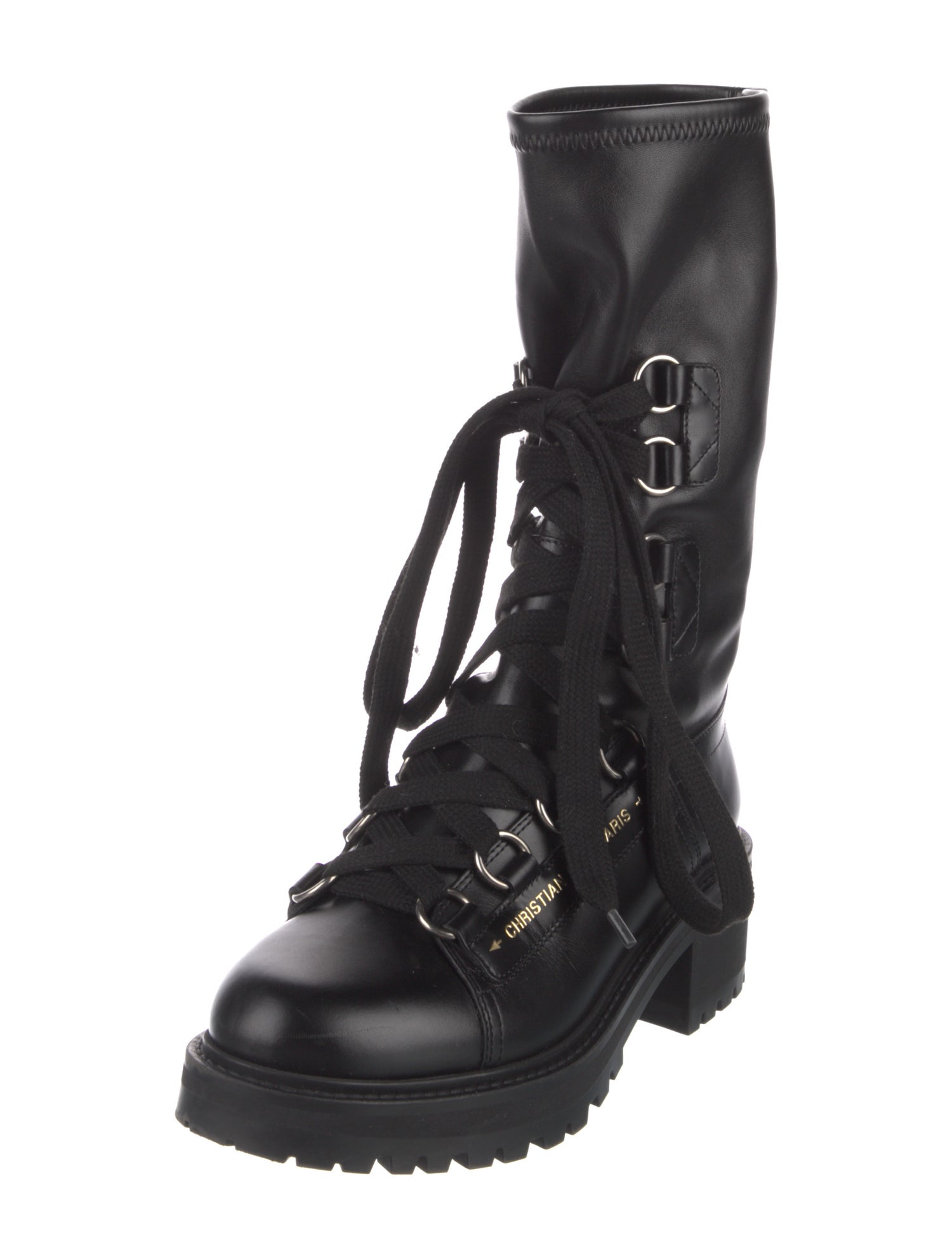 Christian Dior Leather Combat Boots