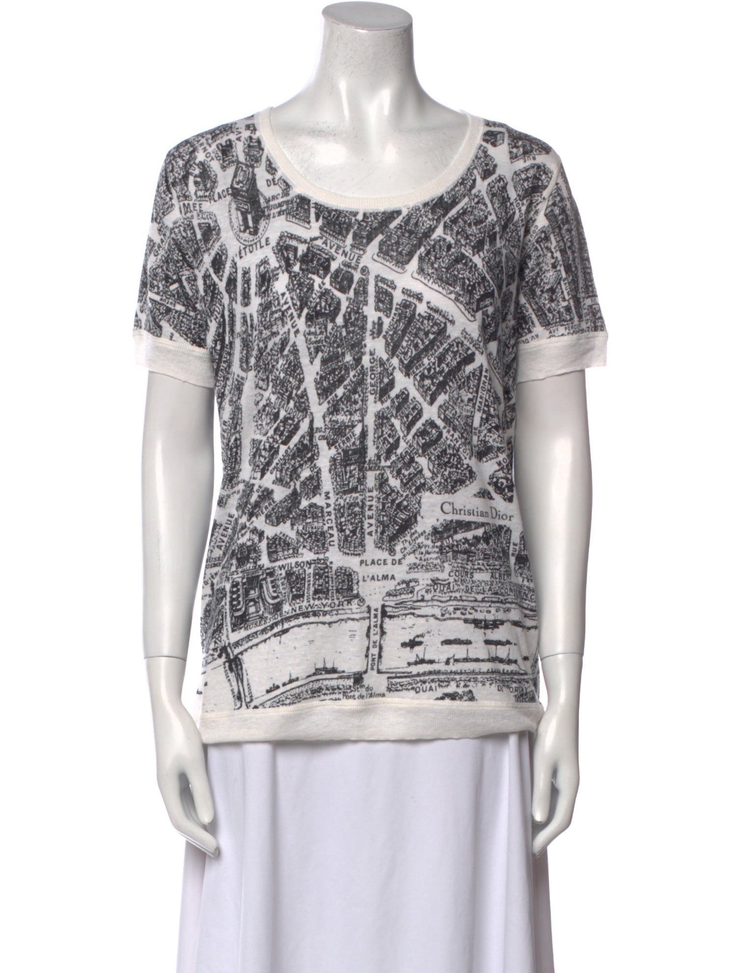 Christian Dior Linen Printed T-Shirt