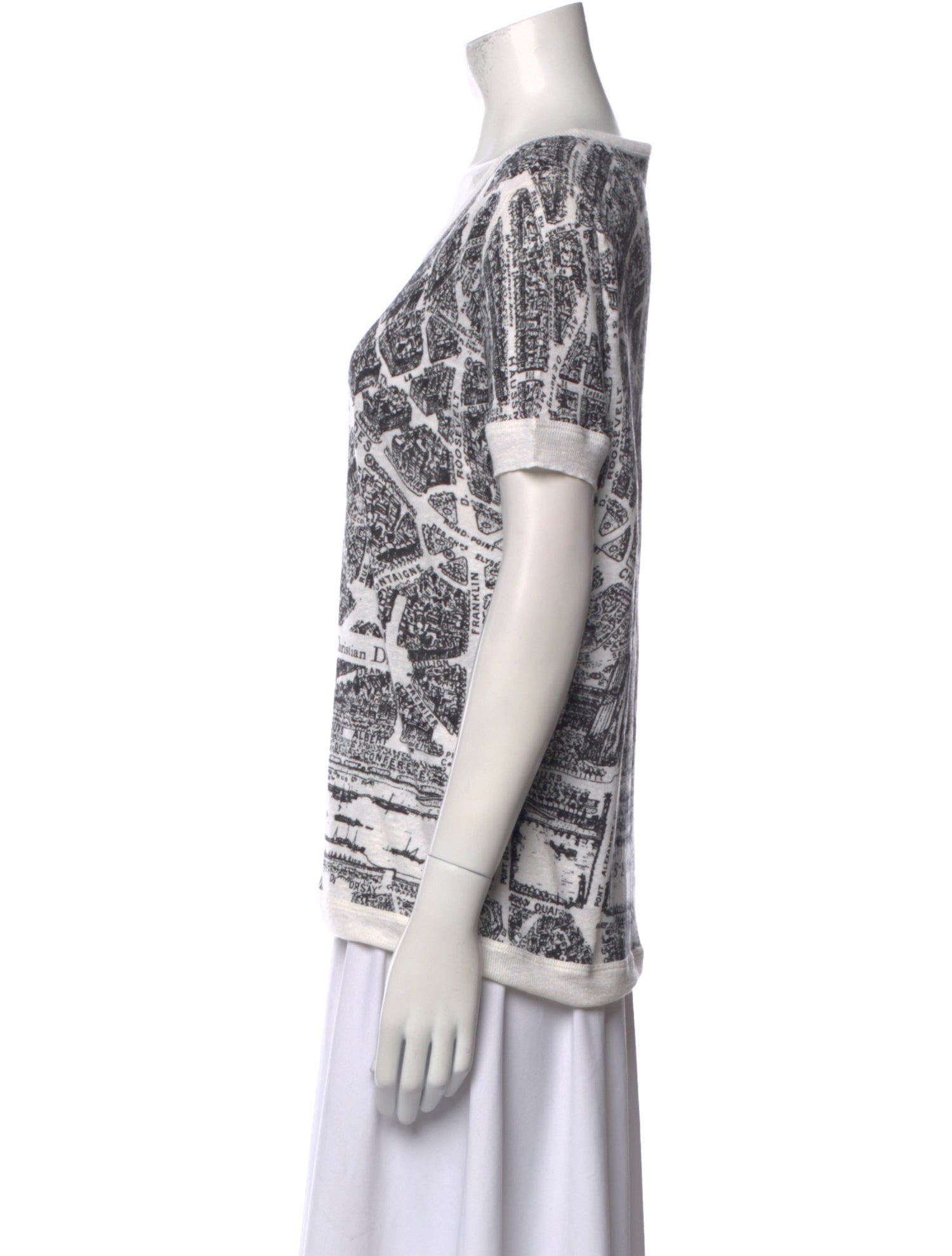 Christian Dior Linen Printed T-Shirt