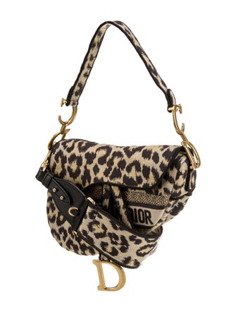 Christian Dior Canvas Celine Saddle