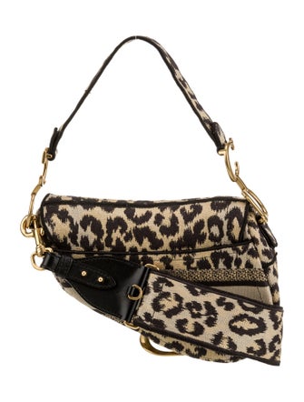 Christian Dior Canvas Celine Saddle