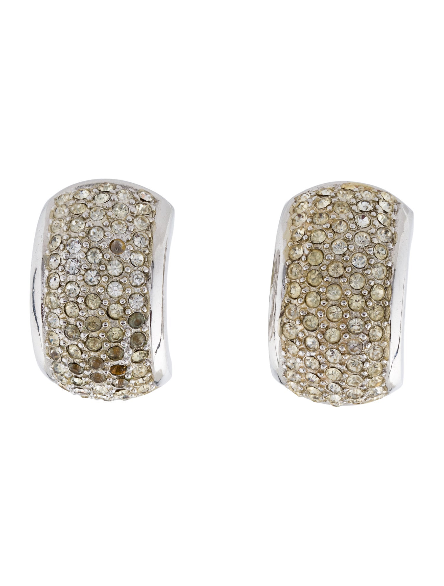 Christian Dior Vintage Crystal Clip-On Earrings