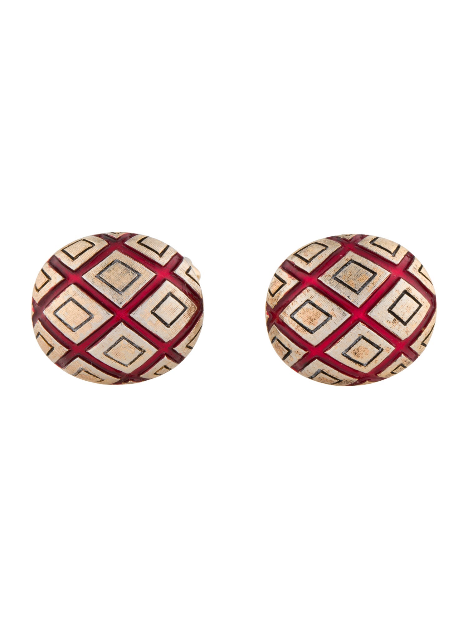 Christian Dior Vintage Quilted Cufflinks