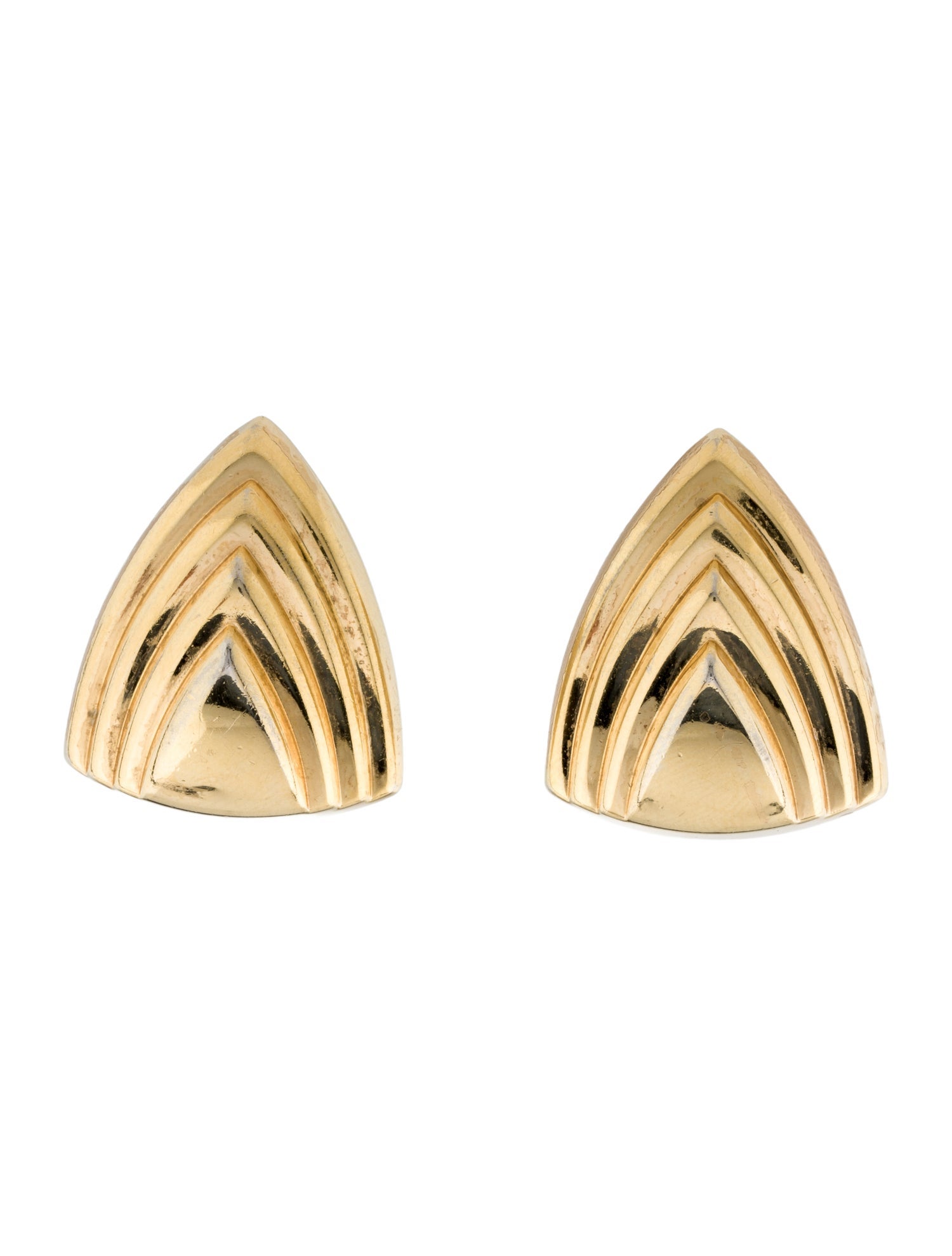 Christian Dior Vintage Triangle Clip-On Earrings