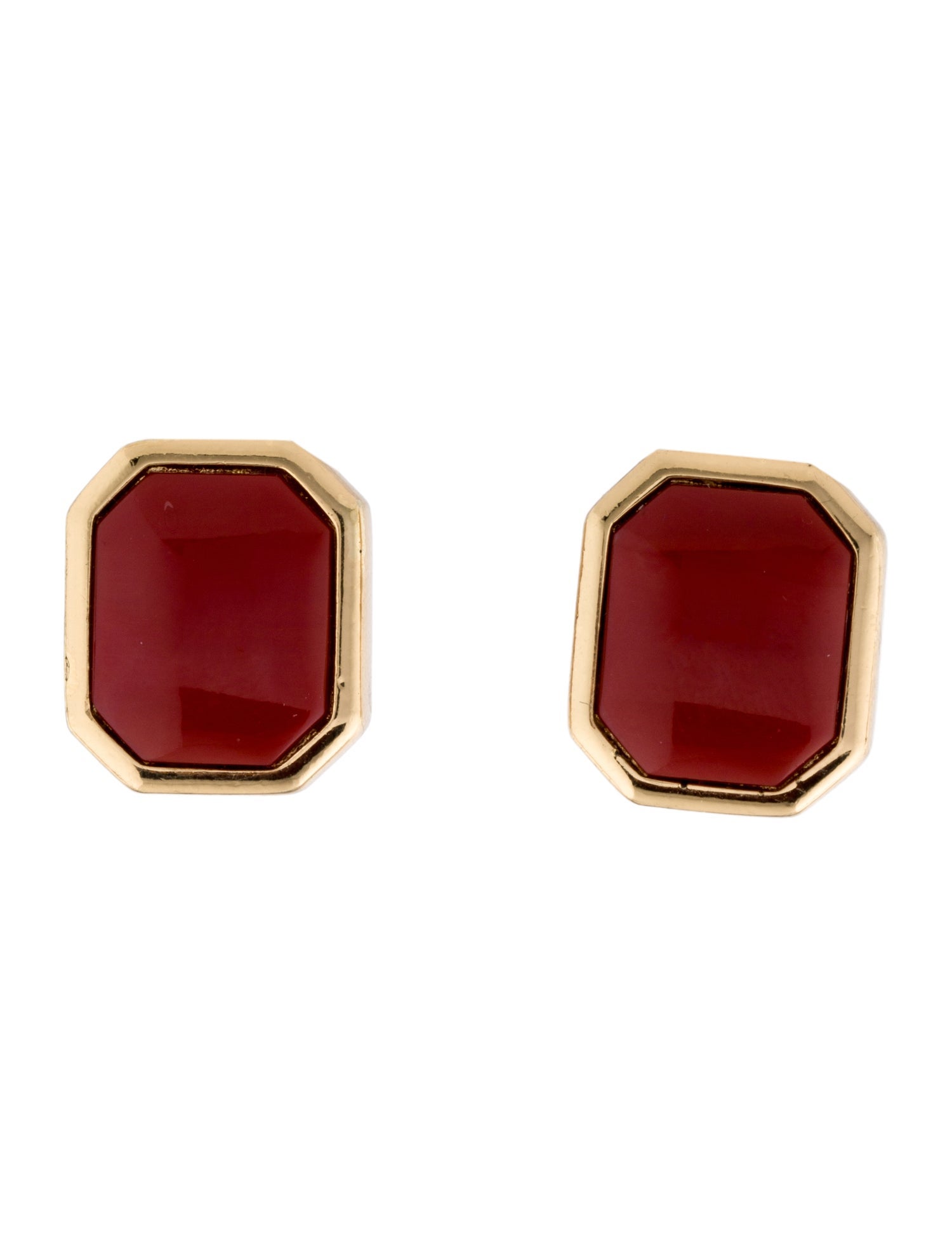 Christian Dior Vintage Resin Clip-On Earrings