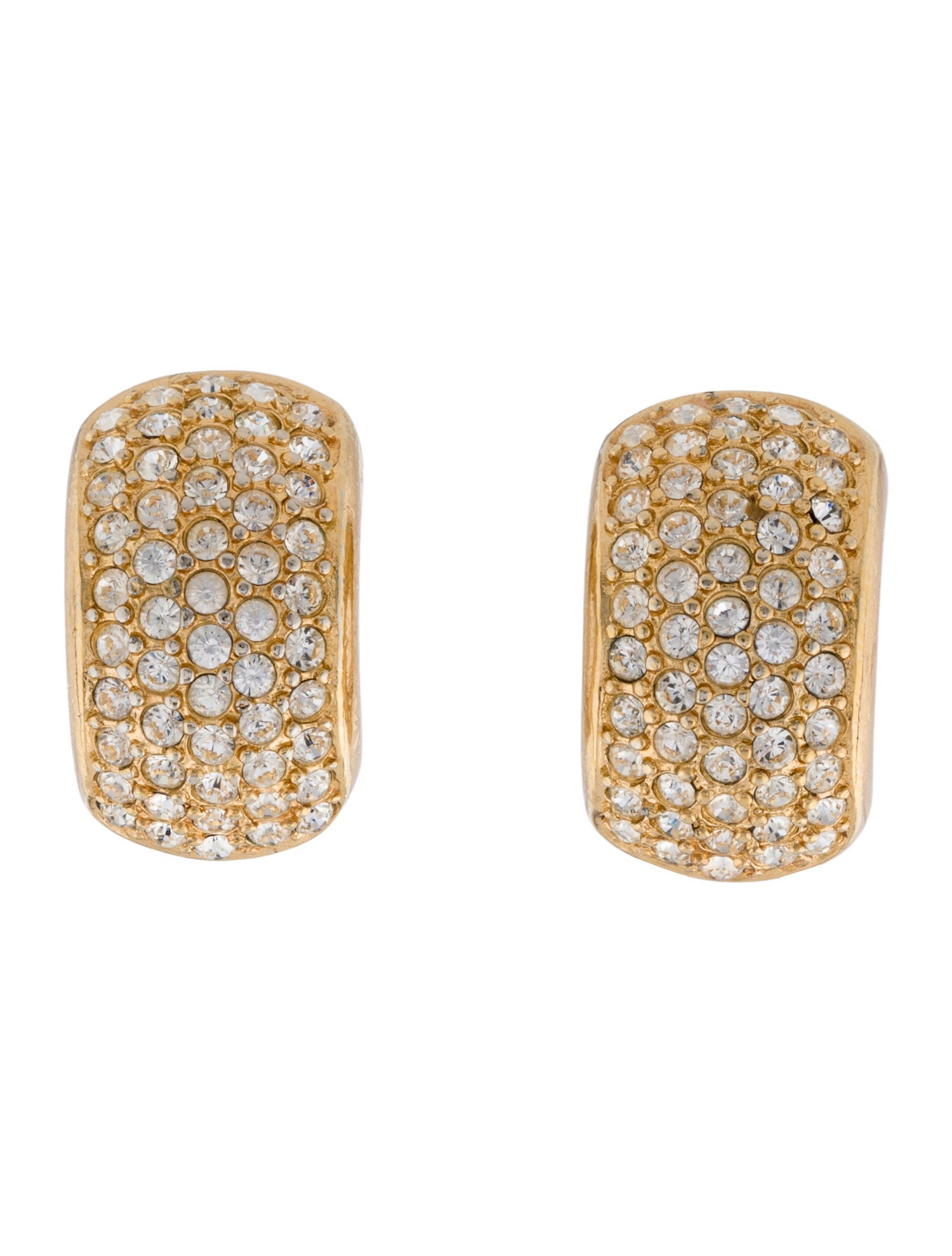 Christian Dior Vintage Crystal Clip-On Earrings