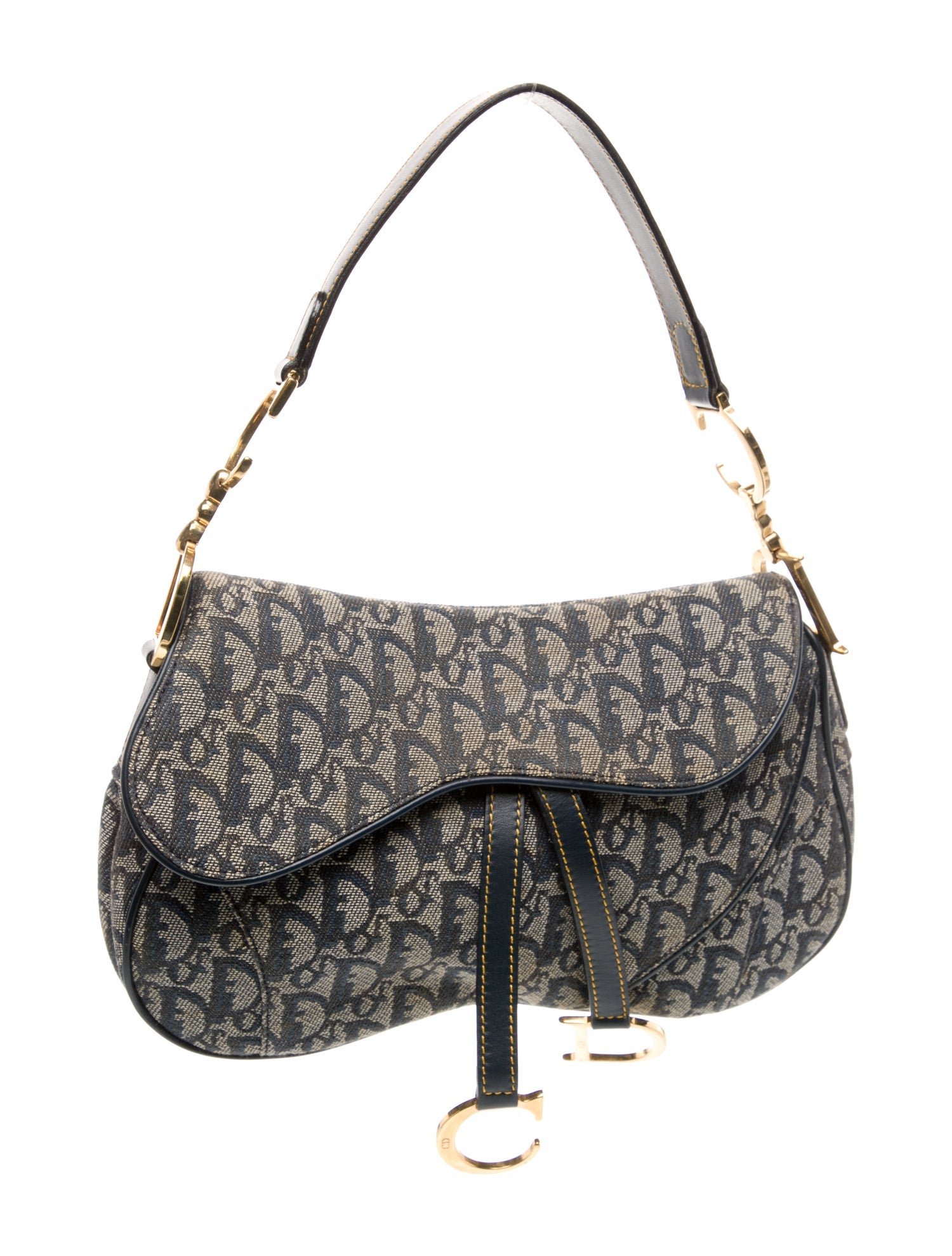 Christian Dior Diorissimo Double Saddle Bag Vintage