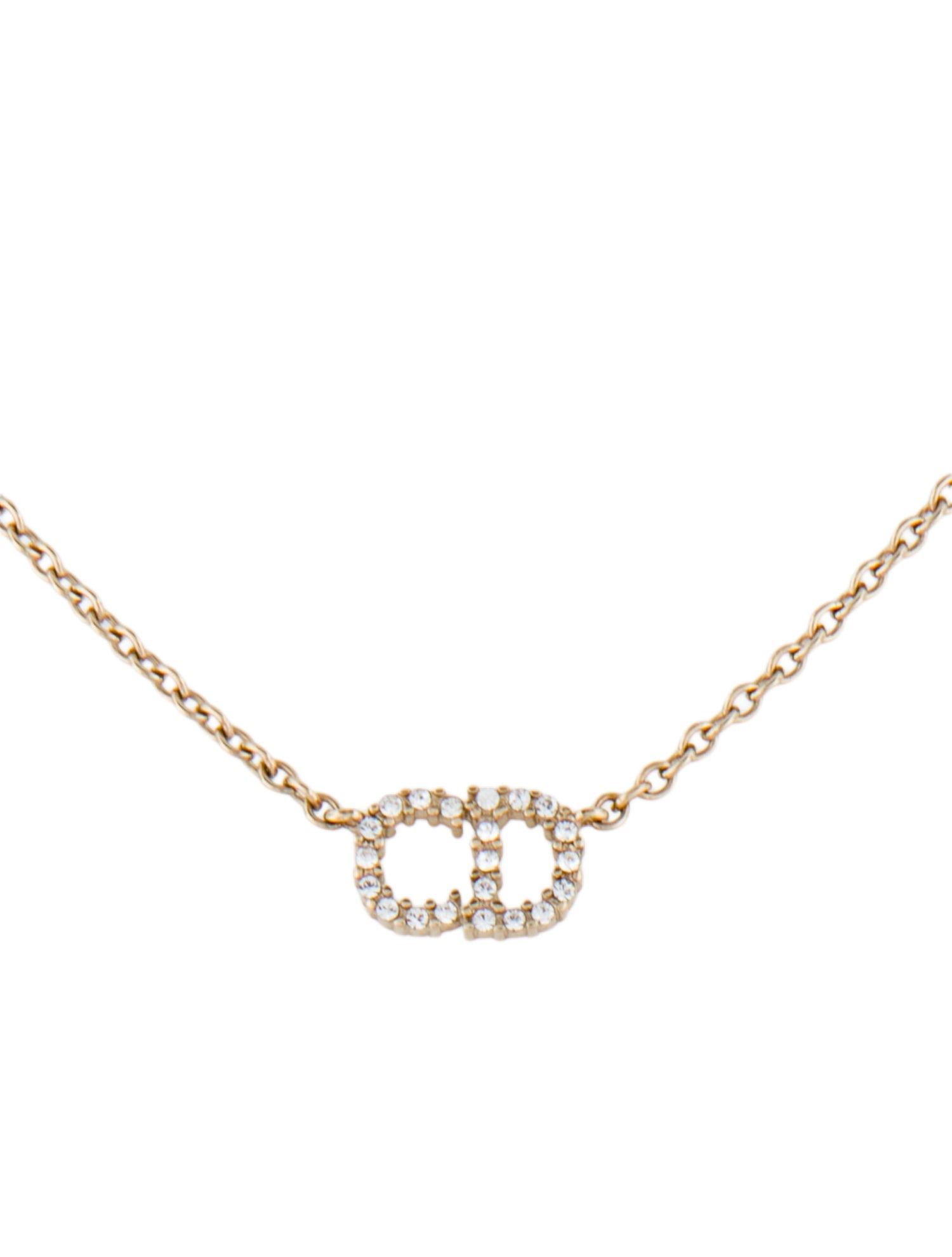 Christian Dior Crystal Clair D Lune Pendant Necklace