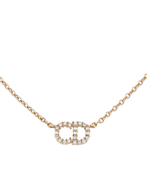 Christian Dior Crystal Clair D Lune Pendant Necklace