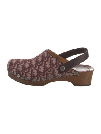 Christian Dior Canvas Printed Slingback Pumps