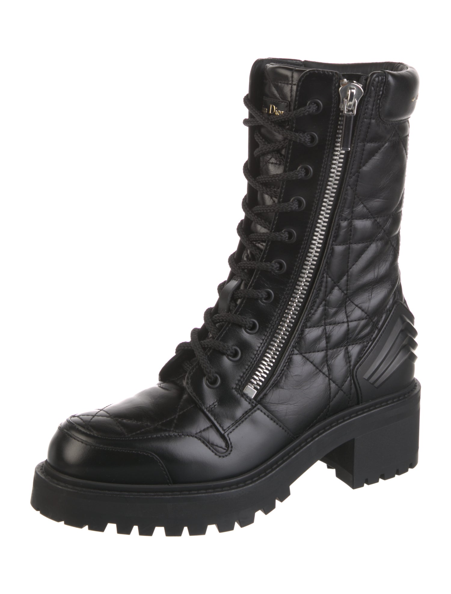 Christian Dior Leather Combat Boots