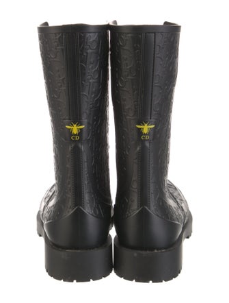Christian Dior Diorissimo Pattern Rubber Rain Boots