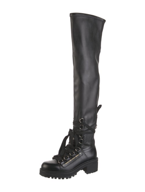 Christian Dior Leather Lace-Up Boots