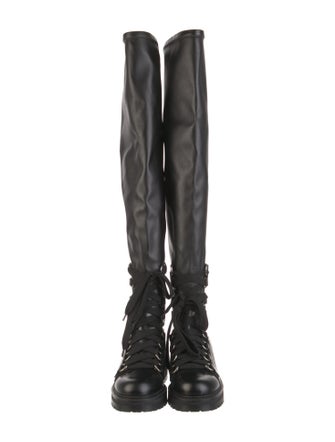 Christian Dior Leather Lace-Up Boots