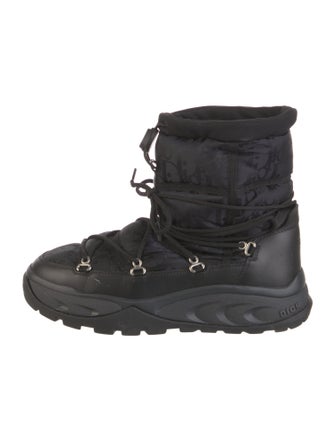 Christian Dior Oblique Jacquard Nylon Combat Boots