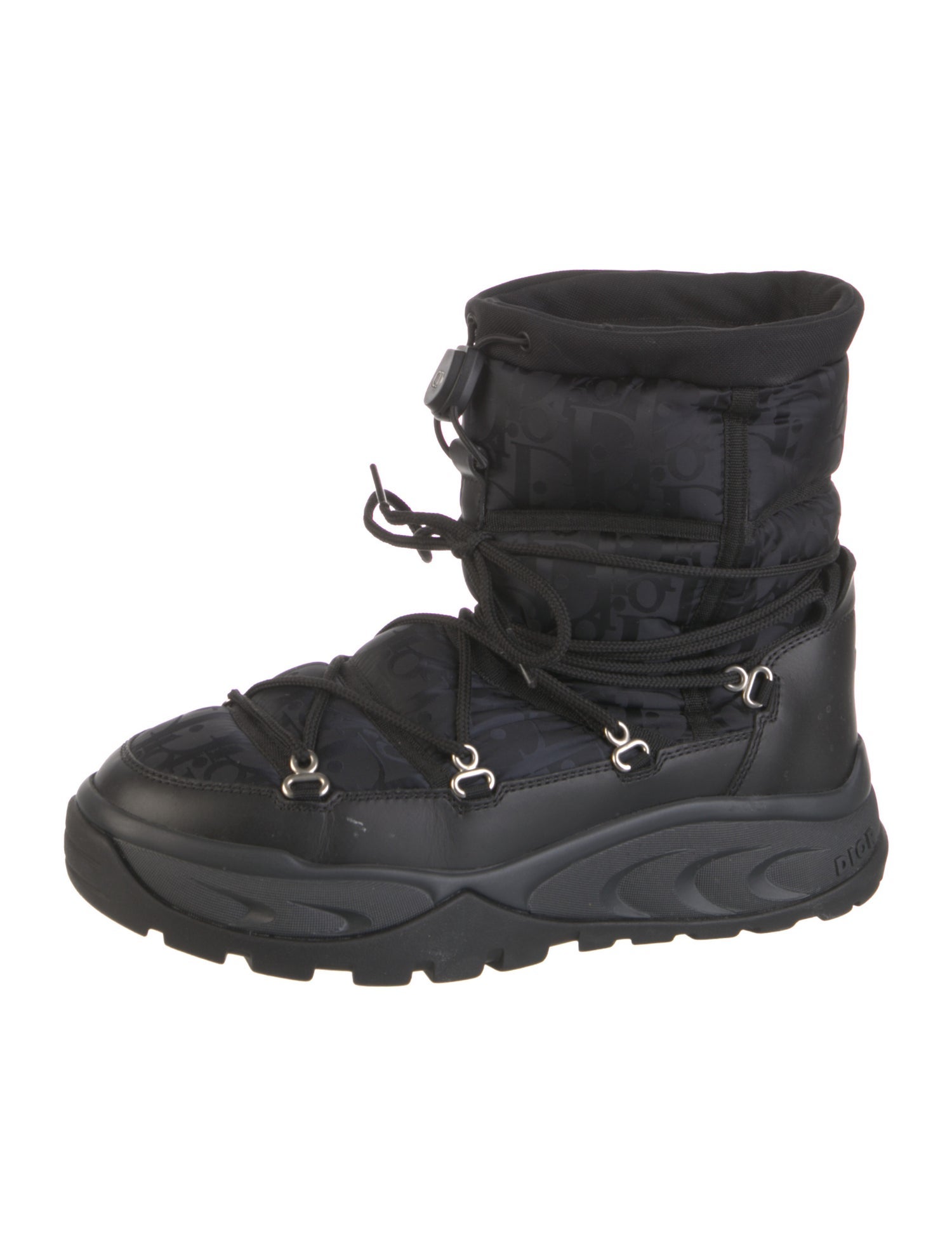 Christian Dior Oblique Jacquard Nylon Combat Boots