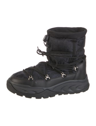 Christian Dior Oblique Jacquard Nylon Combat Boots