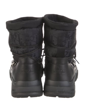 Christian Dior Oblique Jacquard Nylon Combat Boots
