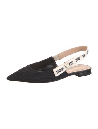 Christian Dior Printed Bow Accents Slingback Flats