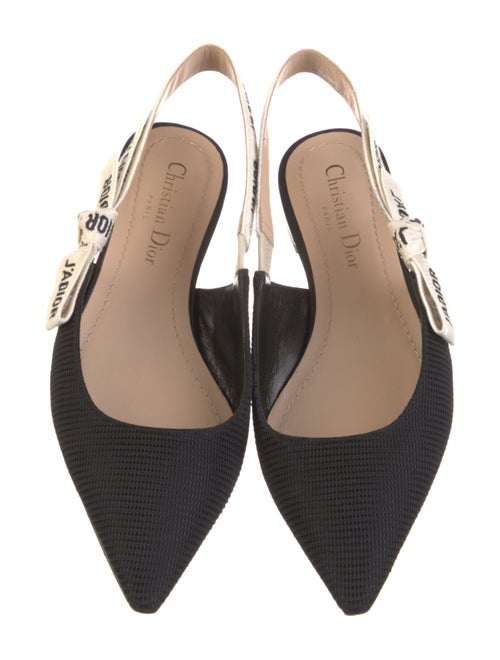 Christian Dior Printed Bow Accents Slingback Flats