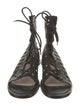 Christian Dior Leather Lasercut Accents Gladiator Sandals
