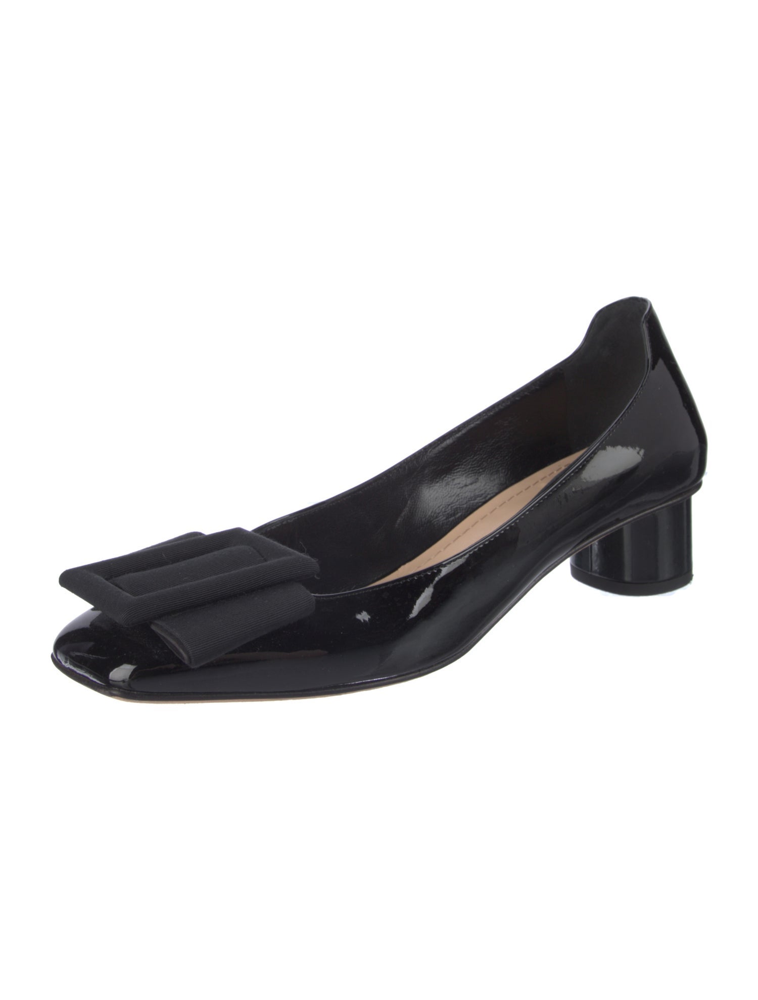 Christian Dior Patent Leather Bow Accents Pumps
