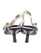 Christian Dior Leather Bow Accents Slingback Pumps
