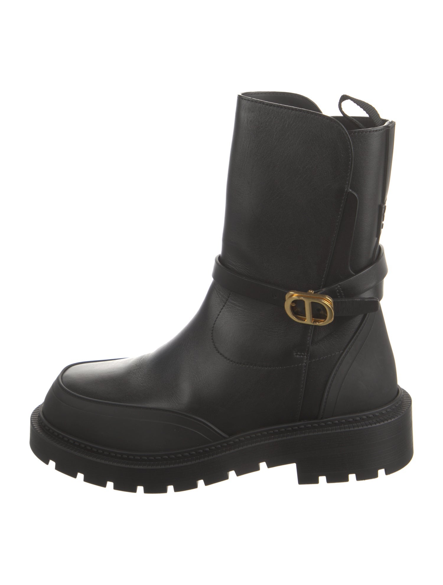 Christian Dior Leather Combat Boots