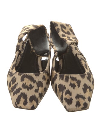 Christian Dior Animal Print Slingback Pumps