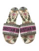 Christian Dior Printed Embroidered Accent Slides