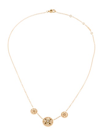 Christian Dior 18K Mother of Pearl & Diamond Rose des Vents Necklace