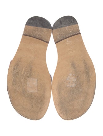 Christian Dior Leather Embroidered Accent Flats