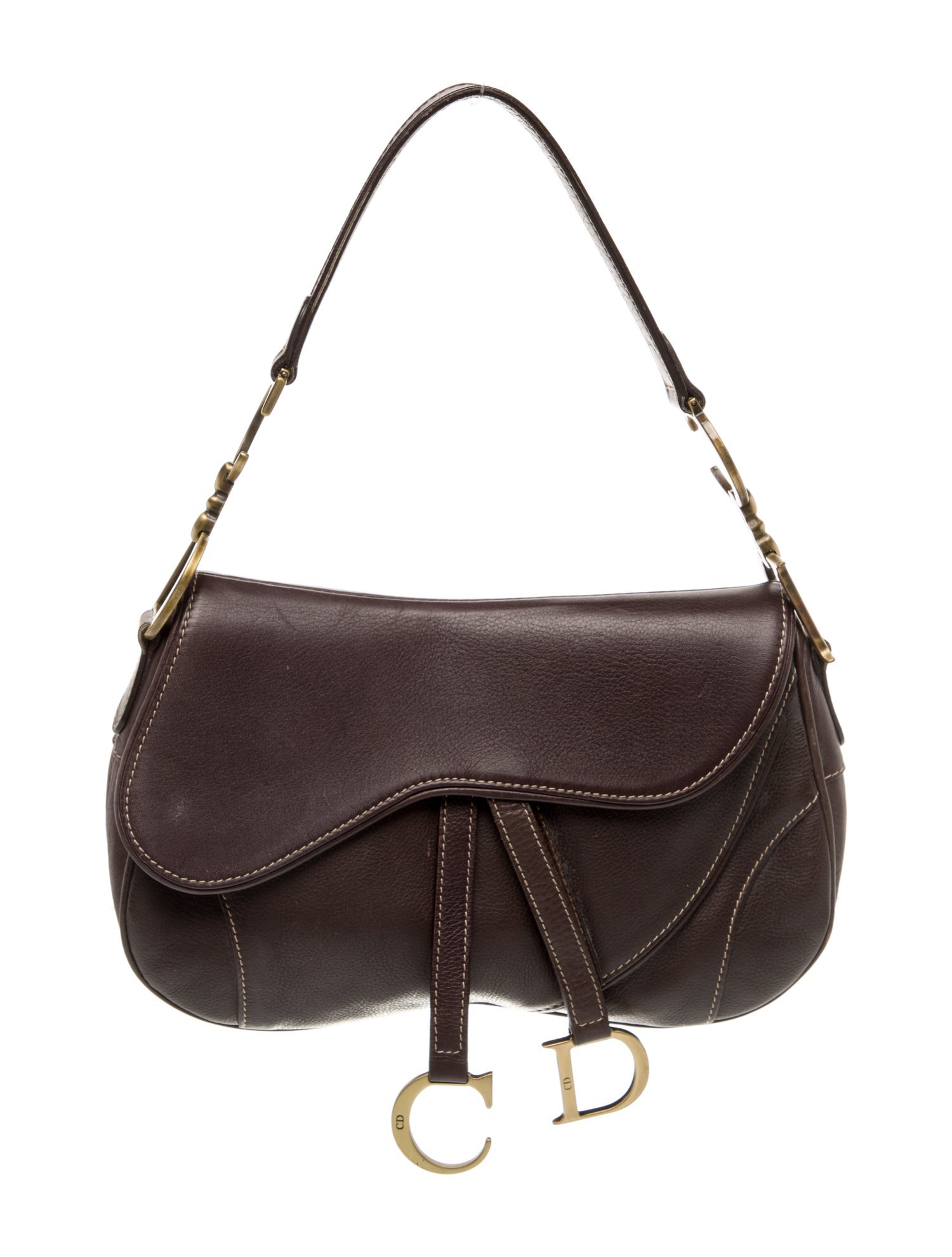 Christian Dior Leather Vintage Double Saddle Vintage