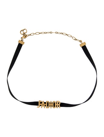 Christian Dior Ribbon J'Adior Choker Necklace