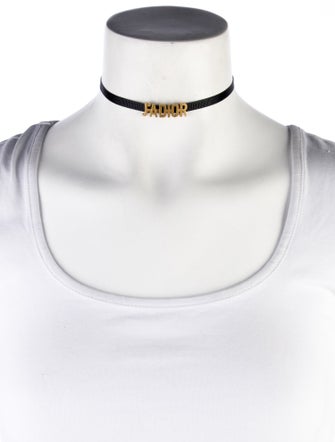 Christian Dior Ribbon J'Adior Choker Necklace